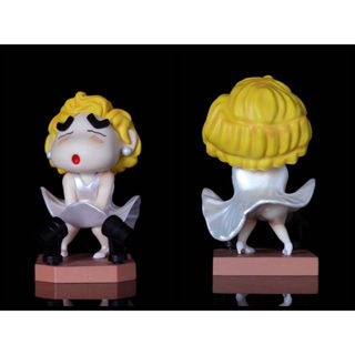ฟิกเกอร์ตุ๊กตา Noharas Fantasy Nohara Shinnosuke Shinnosuke cos Marilyn Monroe Q Version บรรจุกล่อง