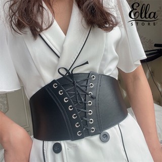 Ellastore123 ชุดคอร์เซ็ท เอวกว้าง ยืดหยุ่นสูง ปรับได้ เข้ากับทุกการแต่งกาย สําหรับผู้หญิง