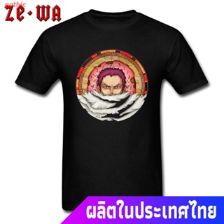 gothic เสือยืดผู้ชาย เสื้อบอดี้โ Fun Men T Shirt Haloed ... Donuts Anime T-shirt One Piece Luffy Charlotte Katakuri_31