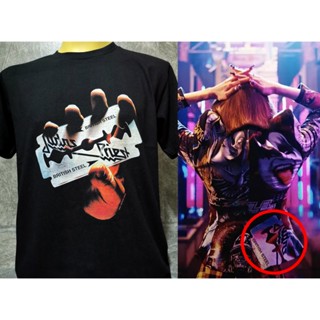 เสื้อยืดเสื้อวงนำเข้า Judas Priest British Steel Heavy Metal Lalisa MV Lisa Blackpink Wearing Kiss Iron Maiden Styl_17