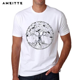 New Arrivals Tree of Life T-Shirt Summer Mens High Quality Customied Printing Short Sleeve Casual Tee Shirts Hipster Fu