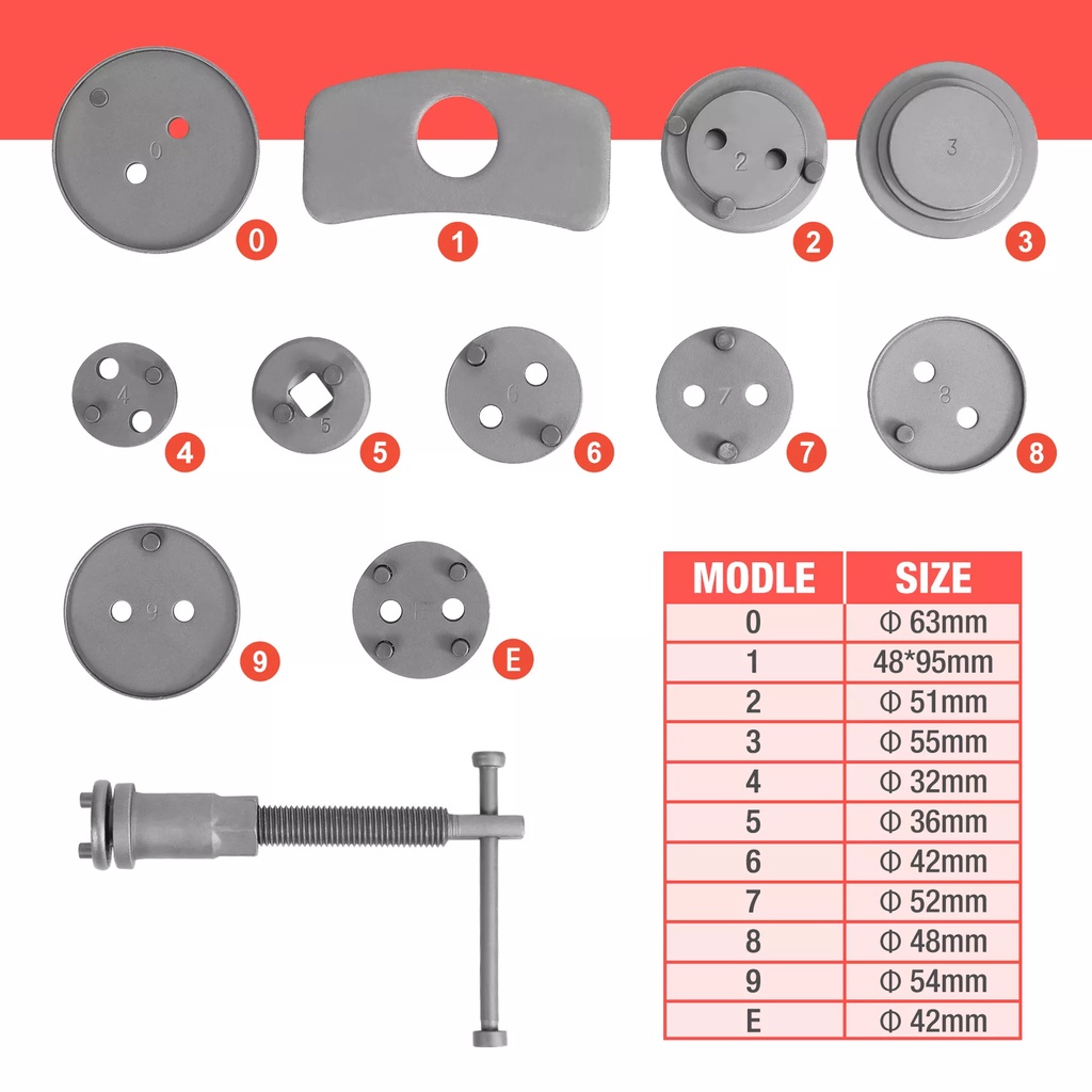 car-adapter-12pcs-แป้นกลมอเนกประสงค์เบรคลูกสูบคาลิปเปอร์ย้อนกลับกลับชุดเครื่องมือสำหรับซ่อมรถ