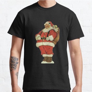 #ถูกสุด CM001เสื้อยืดสกรีนลายซานต้าคลอส เสื้อสกรีนคริสต์มาส santa claus christmas PHBRANDเสื้อคู่รัก