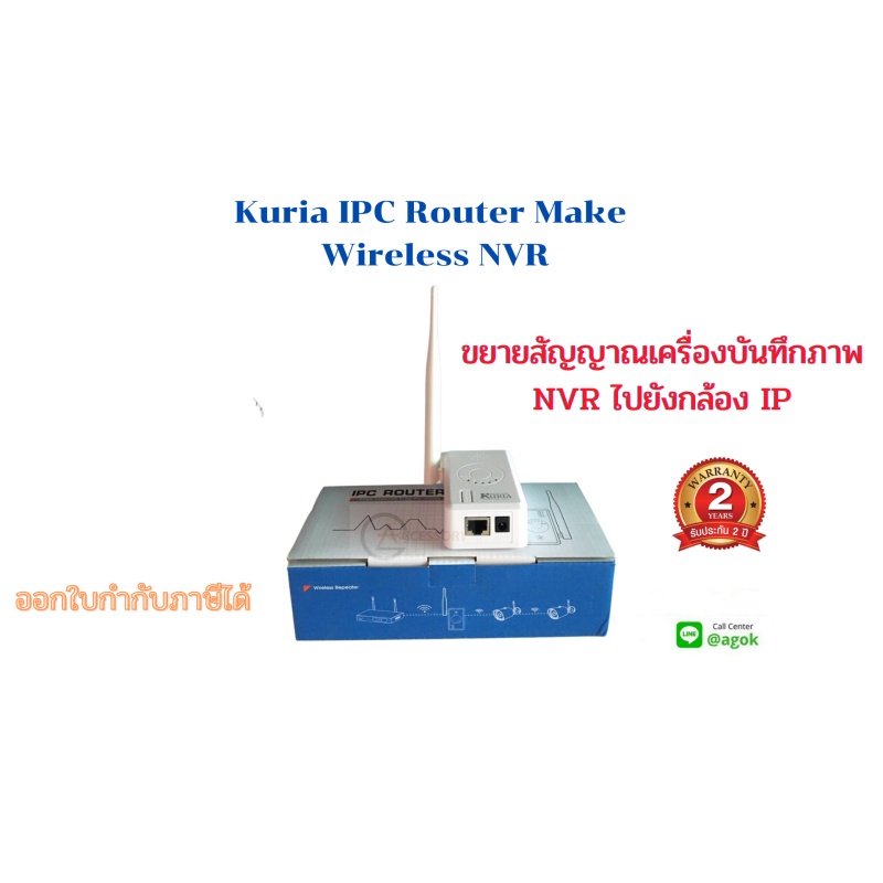 Kuria IPC Router Make Wireless NVR ตัวขยายสัญญาณเครื่องบันทึกภาพ NVR ...
