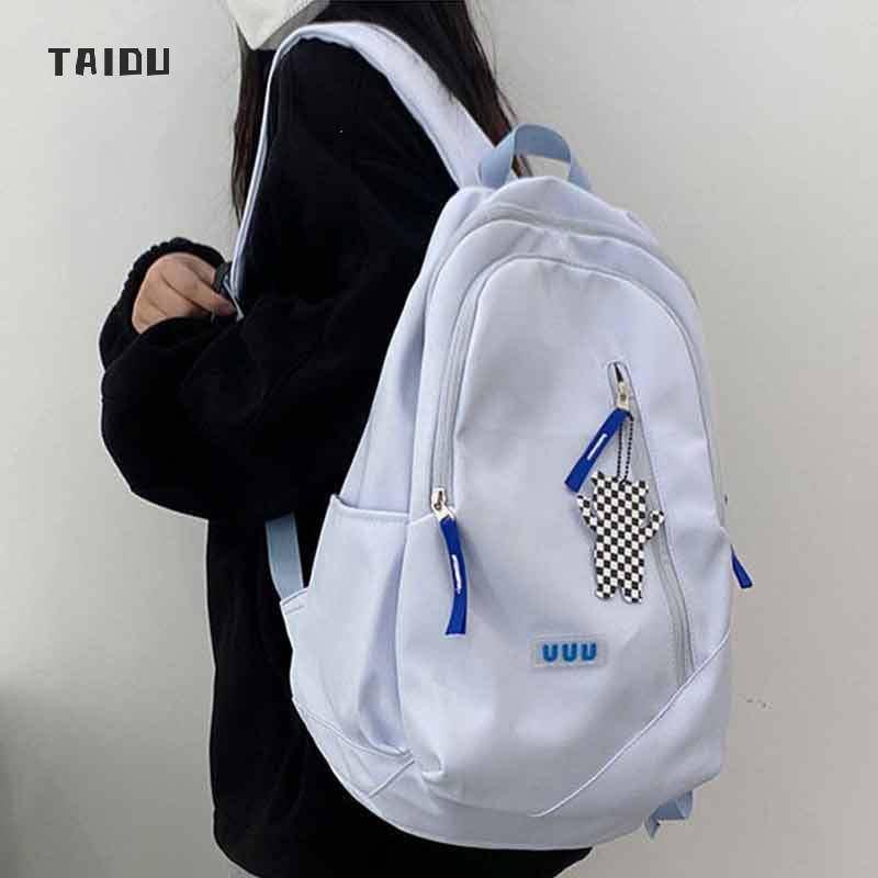 taidu-กระเป๋าเป้สะพายหลัง-สำหรับนักศึกษา-กระเป๋าเดินทางญี่ปุ่นฮาราจูกุ-การออกแบบที่เรียบง่าย-ความจุขนาดใหญ่
