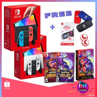 Nintendo switch oled model set game pokemon scaret&amp;violet {เครื่องนำเข้า} พร้อมส่งค่ะ