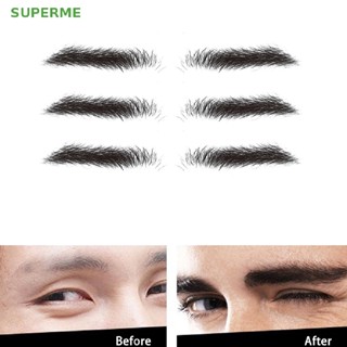 Superme ขายดี สติกเกอร์รอยสักคิ้วปลอม เสมือนจริง สําหรับผู้ชาย 10 คู่