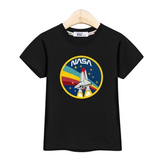 เสื้อยืดเสื้อยืด แขนสั้น พิมพ์ลาย NASA สำหรับเด็กผู้ชาย ผ้า Cotton 100% พร้อมส่ง Oversize ผ้านำเ ยืดคอกลม national _21