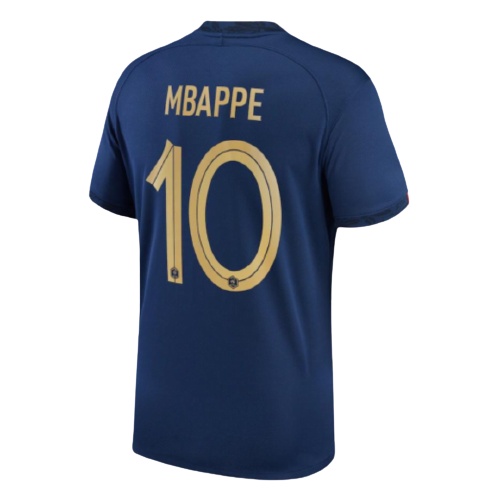 เสื้อกีฬาแขนสั้น-ลายทีมชาติฟุตบอล-go-france-mbappe-ชุดเหย้า-สําหรับเด็ก