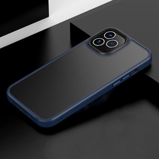 [พร้อมส่ง]Case forไอโฟน 13 12 11 Pro Max เคสสำหรับ ไอโฟน เคสด้าน ป้องกันลายนิ้วมือ การป้องกันเลนส์ โปร่งใสเกราะกันกระแทก