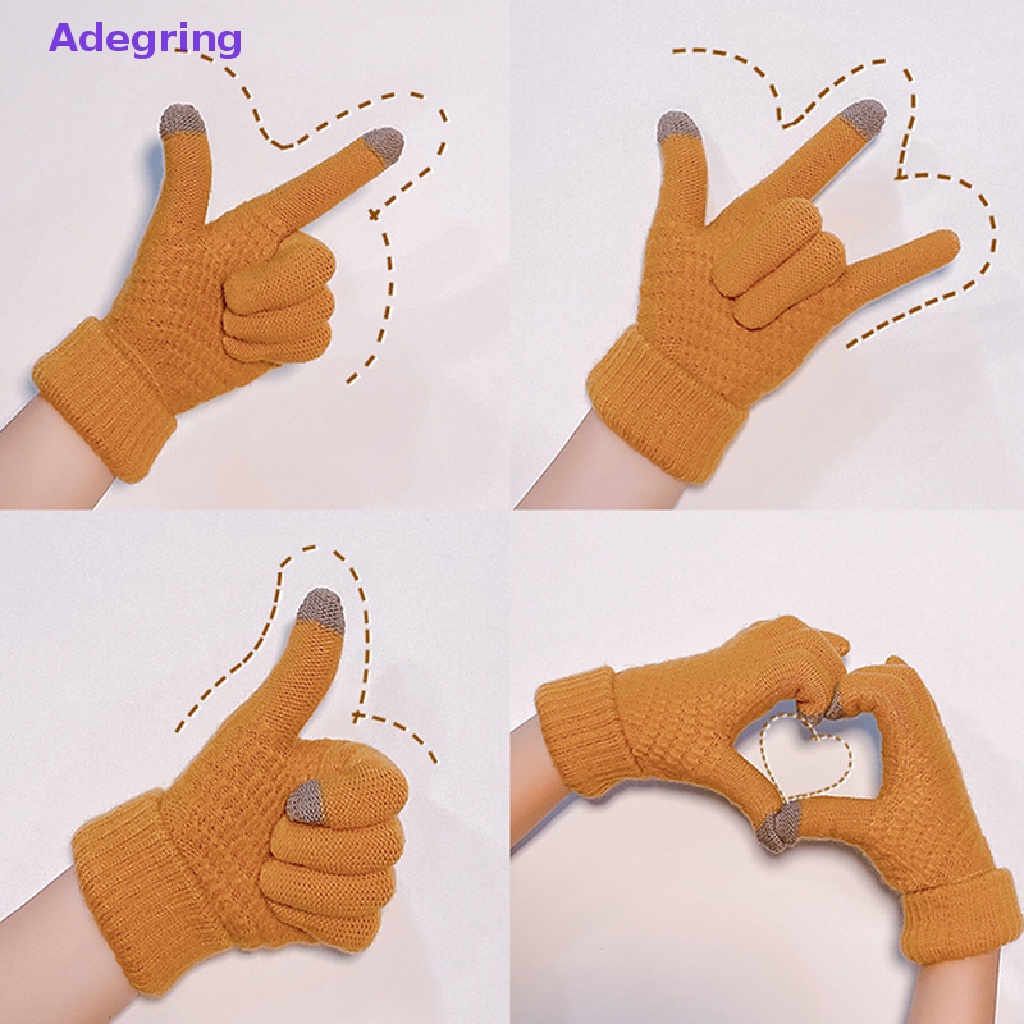 adegring-ถุงมือเล่นสกี-ลําลอง-แบบหนา-กันลม-ให้ความอบอุ่น-เหมาะกับฤดูใบไม้ร่วง-และฤดูหนาว-สําหรับผู้หญิง-1-คู่