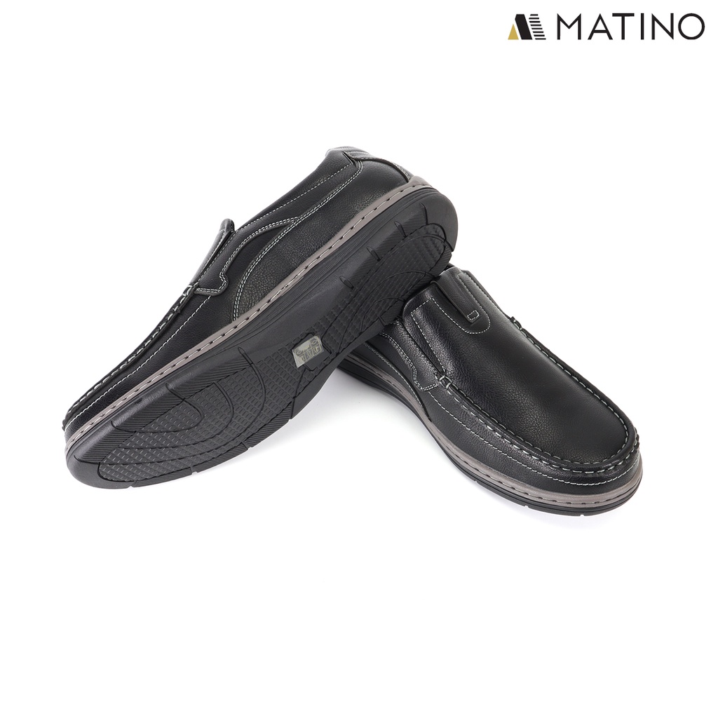ภาพสินค้าMATINO SHOES รองเท้าหนังชาย รุ่น MC/S 7808 -BLACK/BROWN จากร้าน matinoshoes บน Shopee ภาพที่ 3