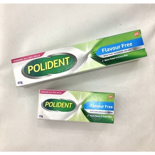 Polident กาวติดฟันปลอม สูตร flavour free ช่วยให้ฟันปลอมติดแน่นกระชับเหงือก และช่วยเพิ่มแรงบดเคี้ยวเมื่อทานอาหาร