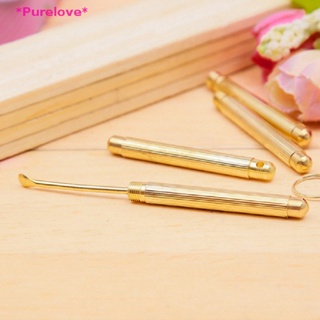 Purelove> Folding type Golden Earwax Cleaner Ear Wax Removal Tools Ear Spoon Attached new