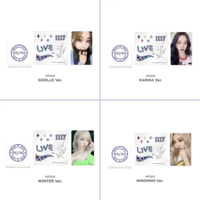 อ่านก่อน-พร้อมส่ง-red-velvet-aespa-ar-tattoo-sticker-set-smtown-live-2022-human-city-suwon-official-md