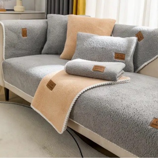 1 pcs🍍ผ้าคลุมโซฟา ขนแกะ ข้น ผ้าหุ้มโซฟา กันลื่น 1/2/3 ที่นั่ง สำหรับตกแต่งบ้าน มีจำหน่ายทุกฤดูกาล Cotton Sofa Cover