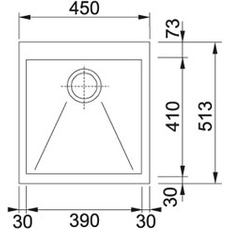 ซิงค์ฝังสแควร์-1หลุม-franke-pzx-610-39-สเตนเลส