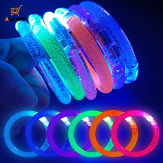 [ของขวัญวันวาเลนไทน์] กําไลข้อมือคู่รักเรืองแสง / สร้อยข้อมือกระพริบ LED ตกแต่งงานแต่งงาน / สร้อยข้อมือเรืองแสง สุ่มสี ของเล่นเด็ก