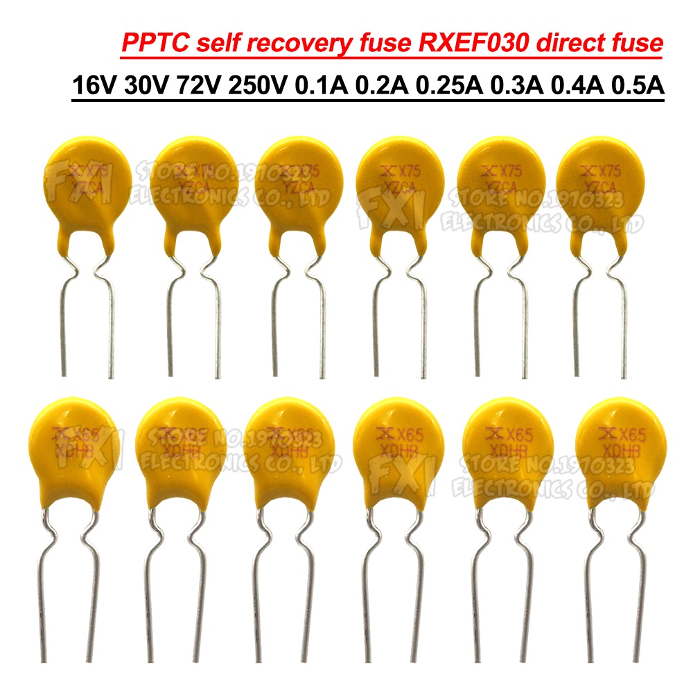 ฟิวส์กู้คืนตัวเอง DIP PPTC RXEF030 16V 30V 72V 250V 0.4A-12A RXEF005 ...
