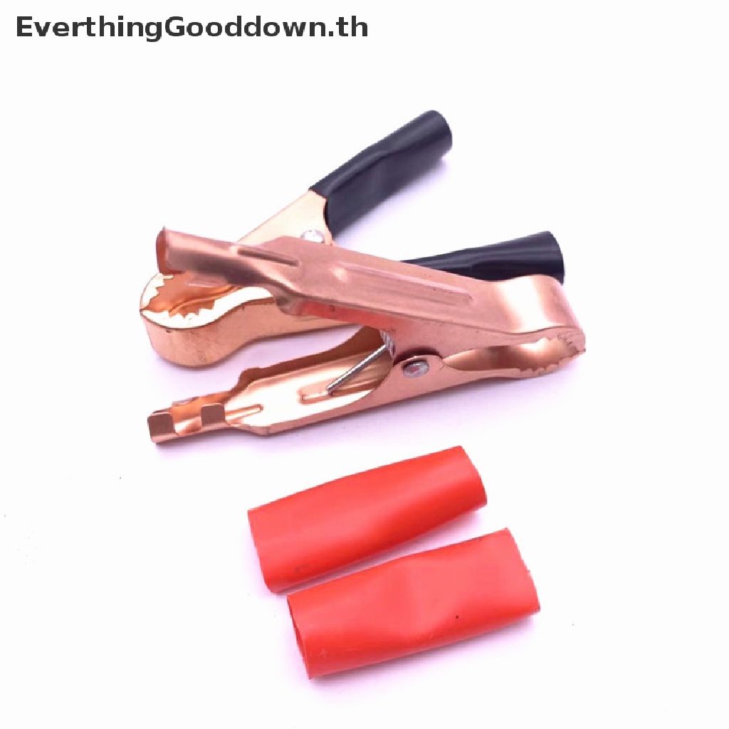 ever-คลิปปากจระเข้-30a-สีแดง-และสีดํา-สําหรับทดสอบรถยนต์-รถตู้-2-ชิ้น