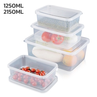 กล่องเก็บอาหาร มีฝาปิด กล่องถนอมอาหาร	กล่องใส่อาหาร	กล่องพลาสติก มี 2 ขนาด ปลอดสาร BPA ไม่มีสารตกค้าง encoremall