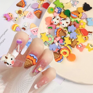 【AG】20Pcs Nail Charms Exquisite Shape Resin DIY Nail 3D Decoration Cartoon Manicure