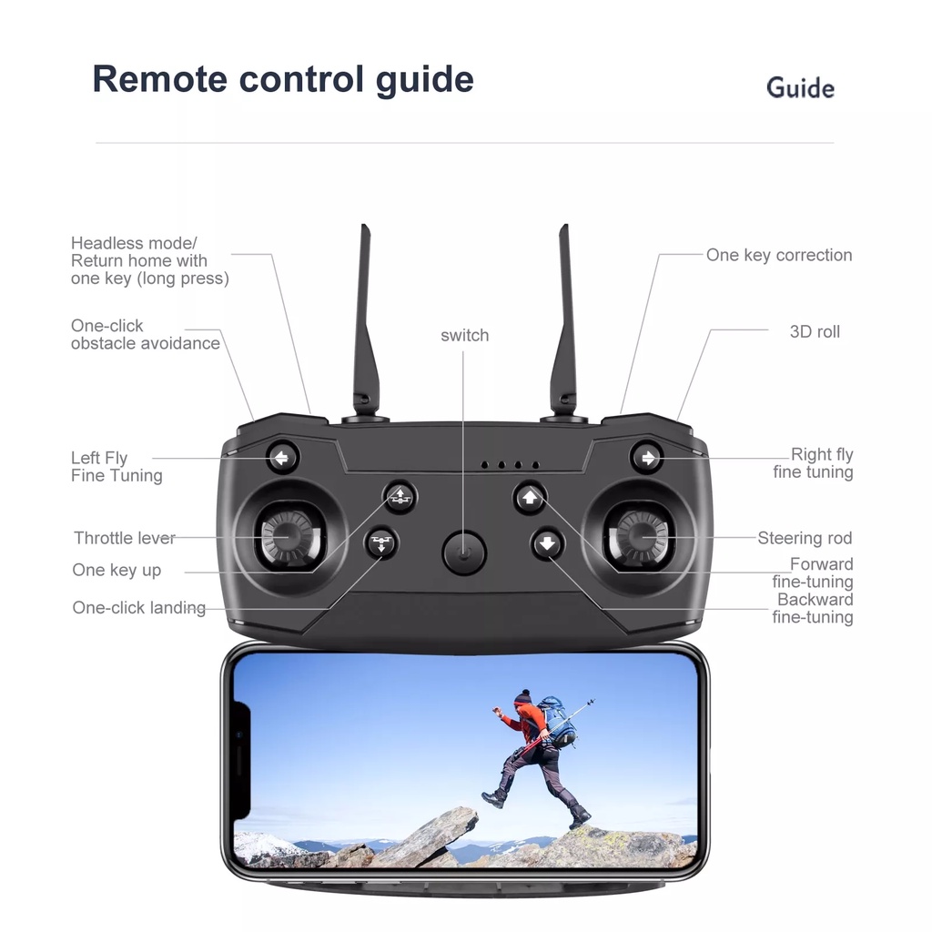 ภาพสินค้าโดรนS85 pro drones quadcopterโดรนถ่ายภาพทางอากาศ โดรนพกพา 1080P ถ่ายวีดีโอ กล้องชัด โดรนไร้สาย โดรนบังคับ จากร้าน assawed บน Shopee ภาพที่ 6