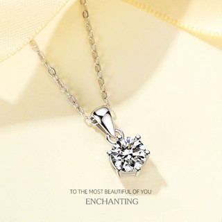 s925 Enchanting Necklace สร้อยคอเงินแท้ เรียบหรู งานประณีต ประดับ Cubic Zirconia (CZ)  ใส่สบาย เป็นมิตรกับผิว