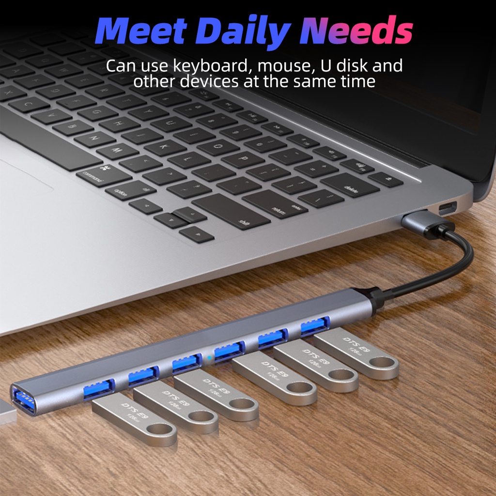 usb-c-hub-7-in-1-type-c-3-0-อะแดปเตอร์สายเคเบิลแล็ปท็อป-4-ใน-1-usb-hub-แยกสายเคเบิลตัวแปลง-usb-c