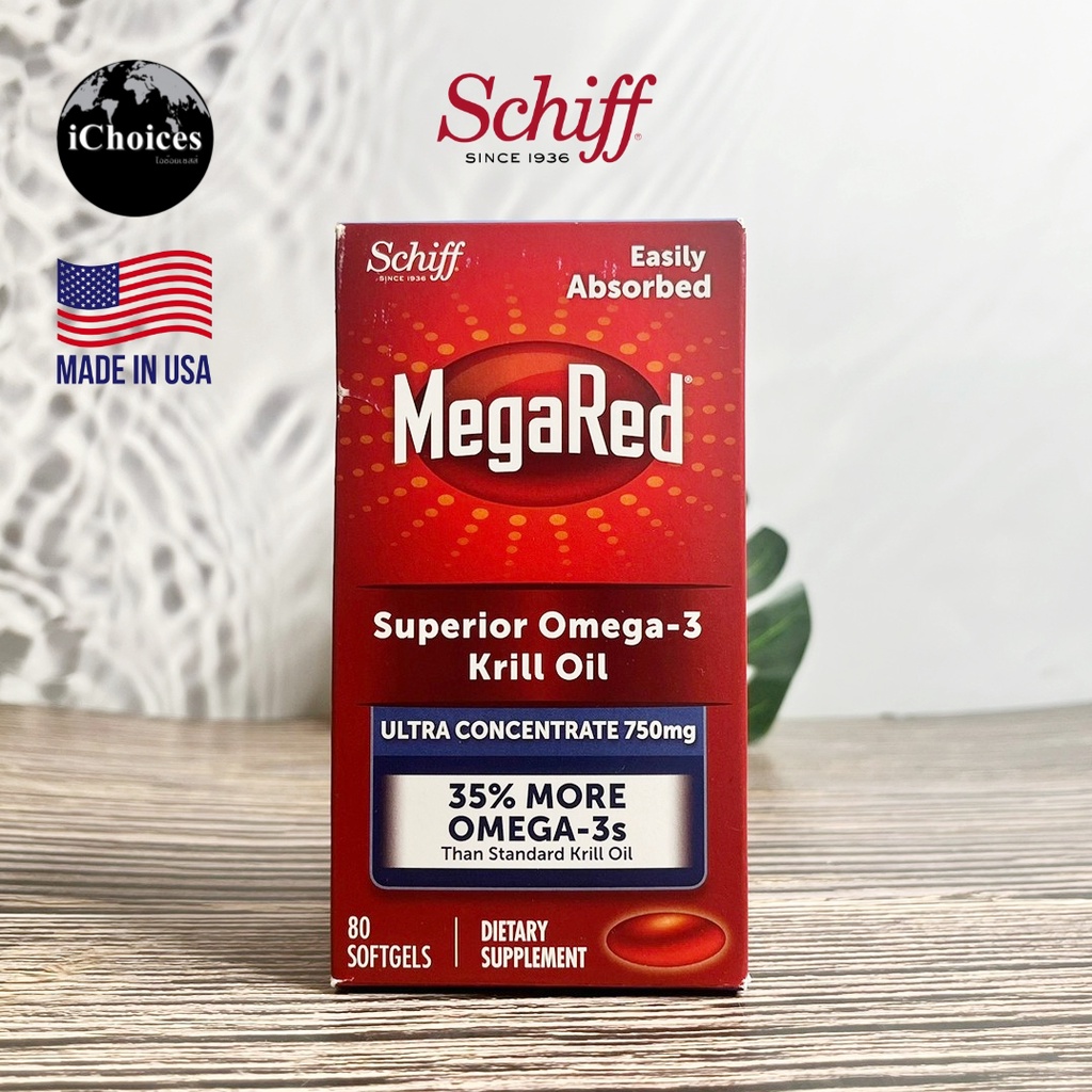 [Schiff] MegaRed Superior Omega 3 Krill Oil Ultra Concentrate 750mg 80