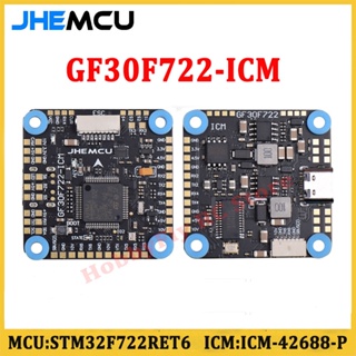 Jhemcu GF30F722-ICM F722 Baro OSD 5V 10V Dual BEC ตัวควบคุมการบิน 3-8S 30.5X30.5 มม. สําหรับโดรนบังคับ FPV