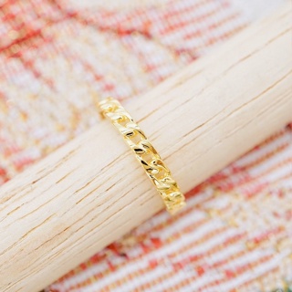 ภาพหน้าปกสินค้า[ 📌พร้อมส่ง ] แหวนโซ่ทองคำแท้ (ทอง37.5%) 💎 ทองคำแท้9K ขายได้ จำนำได้ รับซื้อคืน มีการ์ดรับประกัน [9KPRB207] ที่เกี่ยวข้อง