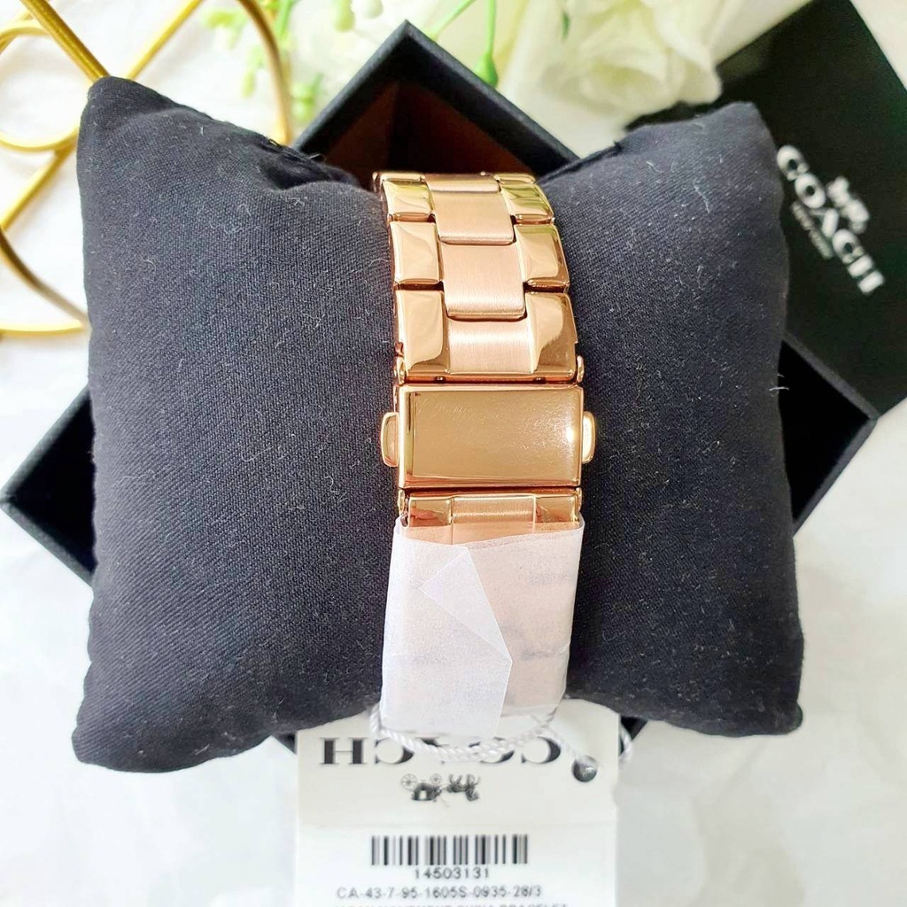 แท้-พร้อมส่ง-นาฬิกา-coach-14503131-14503129-ladies-boyfriend-rose-gold-tone-stainless-glitz-watch