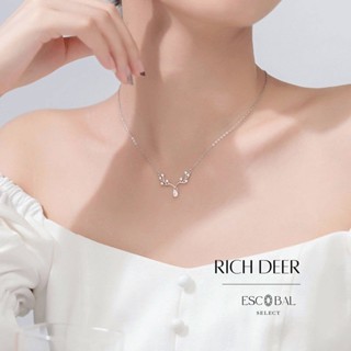 ESCOBAL✨สร้อยเงินแท้ Rich Deer ร่ำรวย มั่งคั่ง จี้เพชรMoissaniteแท้100% สร้อยคอเงินแท้ สร้อยเพชร สร้อยแฟชั่น สร้อยคอเพชร