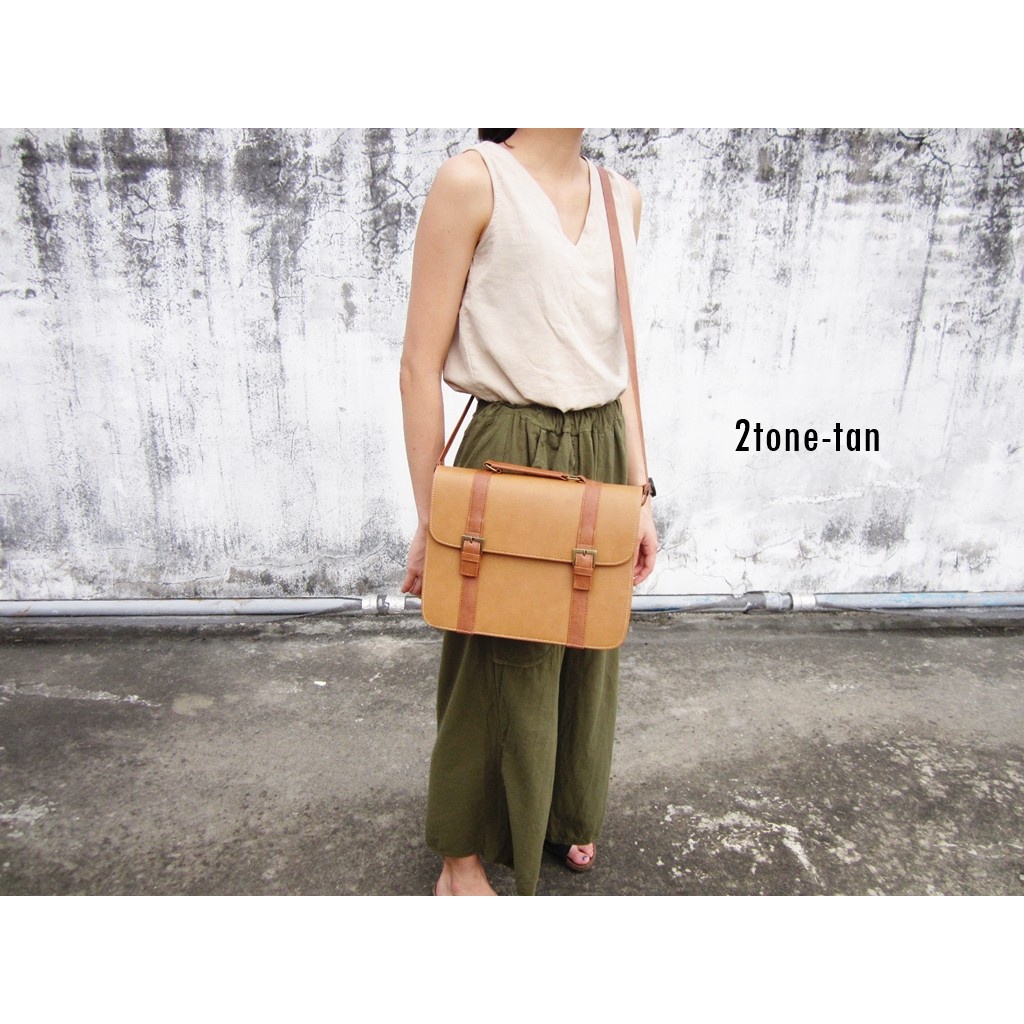 HEAPER BUSINESS กระเป๋าหนัง PU กระเป๋าเอกสาร สะพายข้าง Messenger bag ...