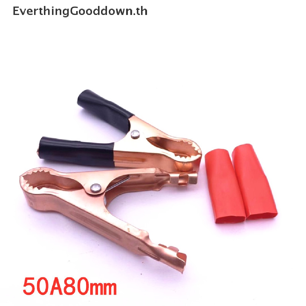 ever-คลิปปากจระเข้-30a-สีแดง-และสีดํา-สําหรับทดสอบรถยนต์-รถตู้-2-ชิ้น