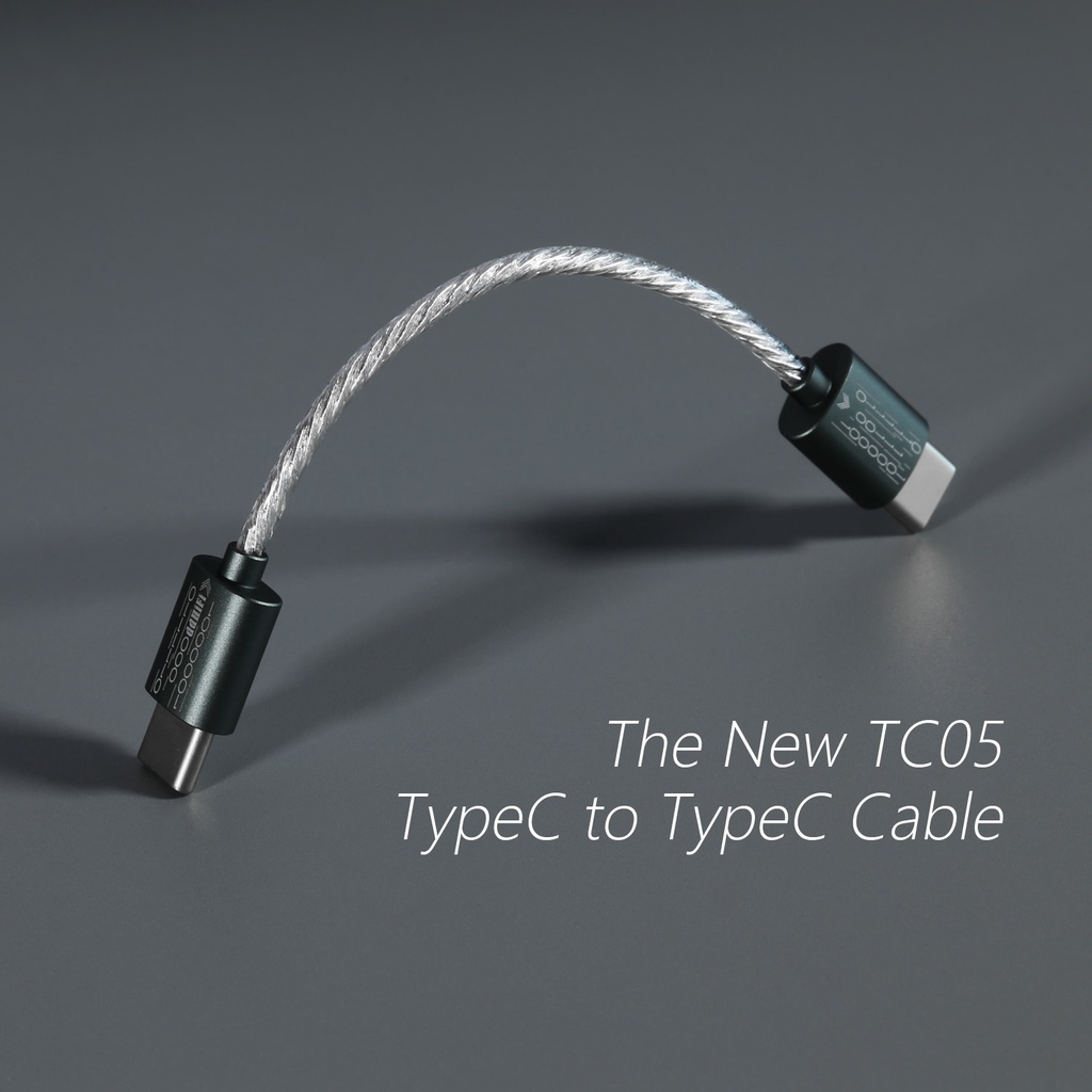 DD TC05 V2 สายแปลง TypeC เป็น TypeC สาย OCC ชุบเงิน เหมาะสำหรับ FiiO ...