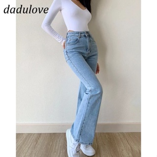 DaDulove💕 New Fashion Korean Version of Ins Slightly Bootcut Jeans High Waist Niche Womens Wide Leg Pants