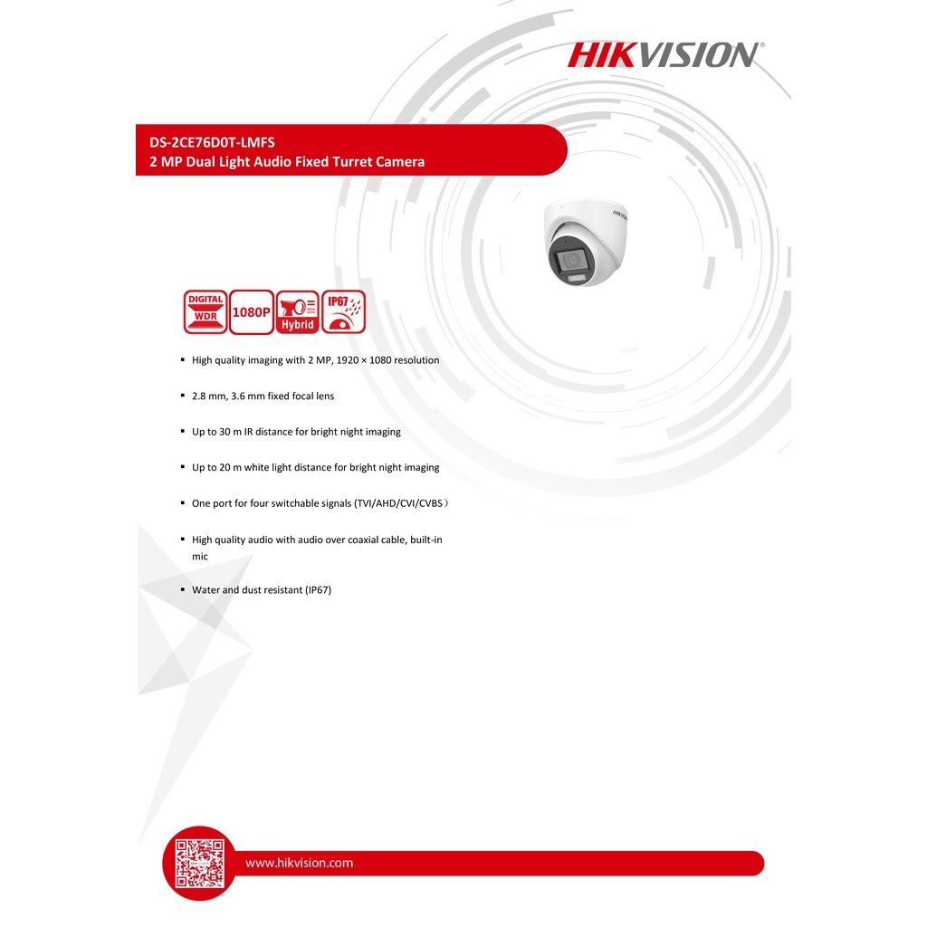 hikvision-กล้องวงจรปิดระบบ-hd-4in1-2-mp-ds-2ce76d0t-lmfs-2-8-3-6-mm-กล้อง-colorvu-infared-มีไมค์ในตัว