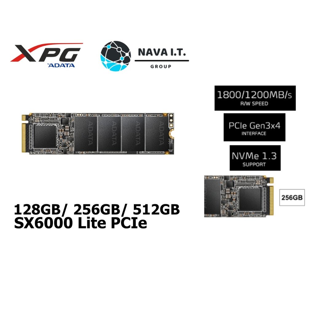 ราคาและรีวิว️กรุงเทพฯด่วน1ชั่วโมง ️ Adata XPG 128GB 256GB 512GB SSD รุ่น SX6000 Lite PCIe Gen3x4 M.2 ADT-SX6000LNP