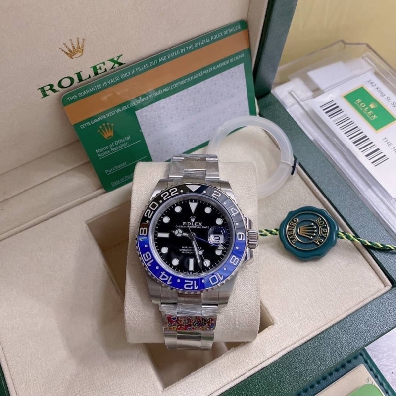 นาฬิกา-rolex-gmt-swiss-โรงงาน-clean-factory-cal-3186-สลับแท้