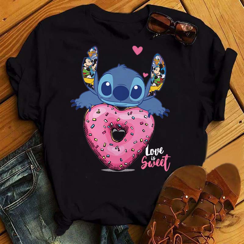 เสื้อยืด-พิมพ์ลายการ์ตูนคริสต์มาส-lilo-stitch-kawaii-แบบตลก