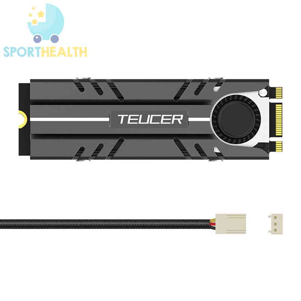 TEUCER 3 Pin M.2 Solid State Hard Disk Fan Heatsink for NVMe NGFF 2280 ...