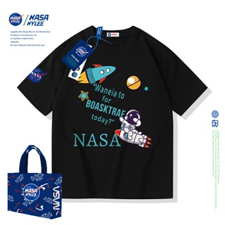 2023 เสื้อยืดแขนสั้น ผ้าฝ้าย พิมพ์ลาย NASA NYLEE สวมใส่สบาย แฟชั่นฤดูร้อน สําหรับผู้ชาย_21