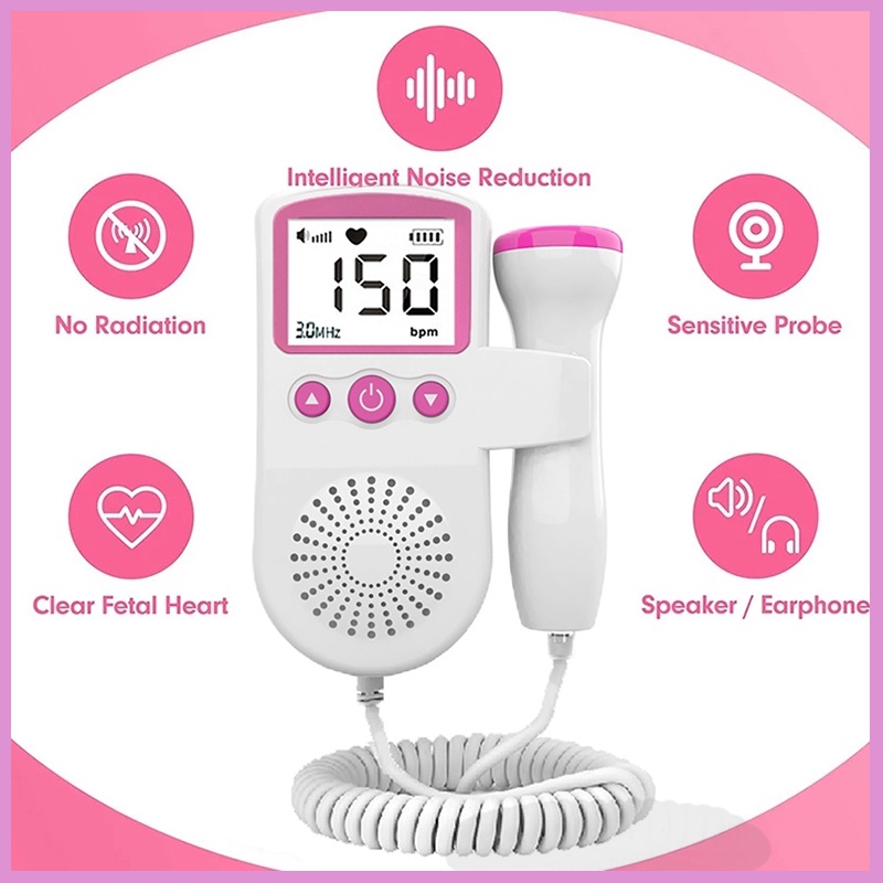 เครื่องฟังเสียงหัวใจทารก-เครื่องฟังทารก-ที่ฟังหัวใจลูกในครรภ์-เจลอัลตร้าซาวfetal-doppler-heart-ultrasound-monitorเครื่องฟังเสียงอัลตร้าซาวด์my246