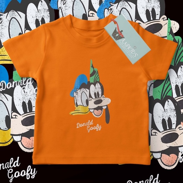 เสื้อยืด-ผ้าฝ้าย-พิมพ์ลาย-goofy-donald-พรีเมี่ยม