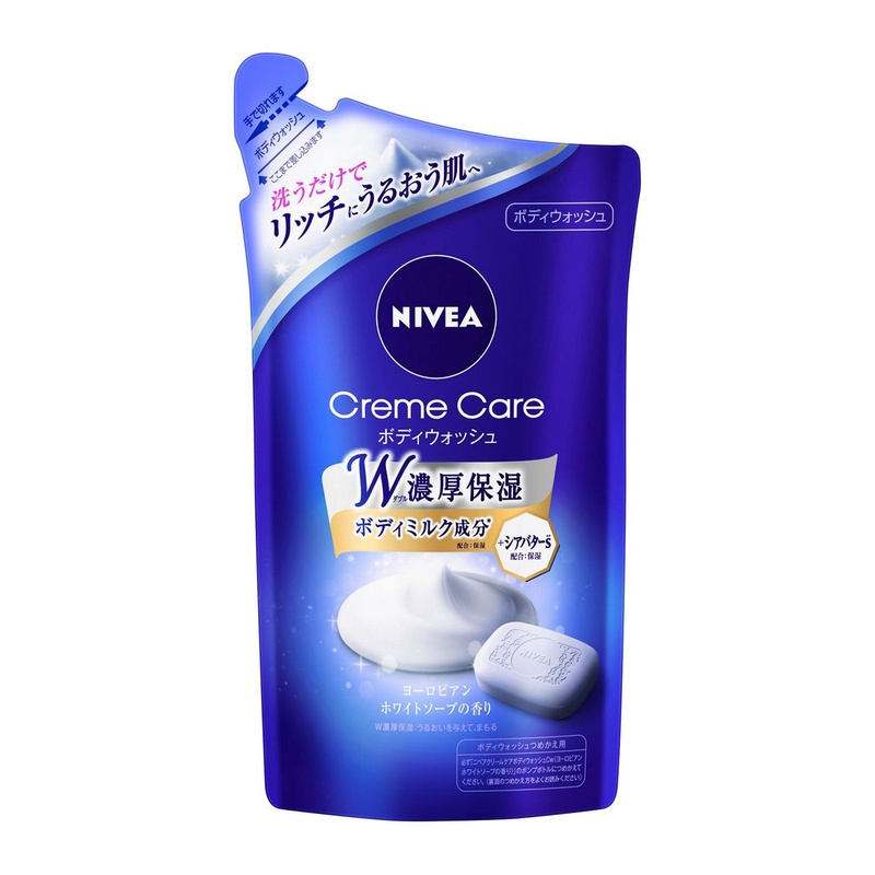 พร้อมส่ง-nivea-cream-care-body-wash-whitening-soap-นีเวีย-ครีม-แคร์-บอดี้-วอช-ยูโรเปี้ยน-ไวท์-โซป-ฟราแกรนซ์รีฟิล-360ml