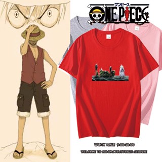 เสื้อตราหานคู่ One Piece Rosward เสื้อยืดสีขาวผู้ชาย เสื้อเชิ้ต ไซส์ใหญ่ เสื้อยืดไม่ต้องรีด เสื้อยืดผู้ชาย_11