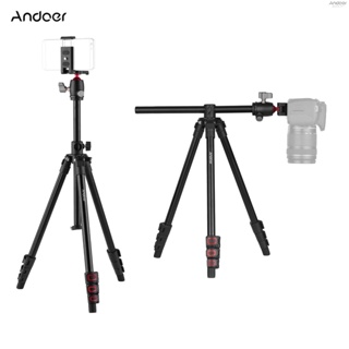 Andoer Q160H ขาตั้งกล้อง แนวนอน แบบพกพา 360 องศา° หัวบอลพาโนรามา สําหรับกล้อง DSLR ILDC DVs สมาร์ทโฟน โหลด 5 กก.