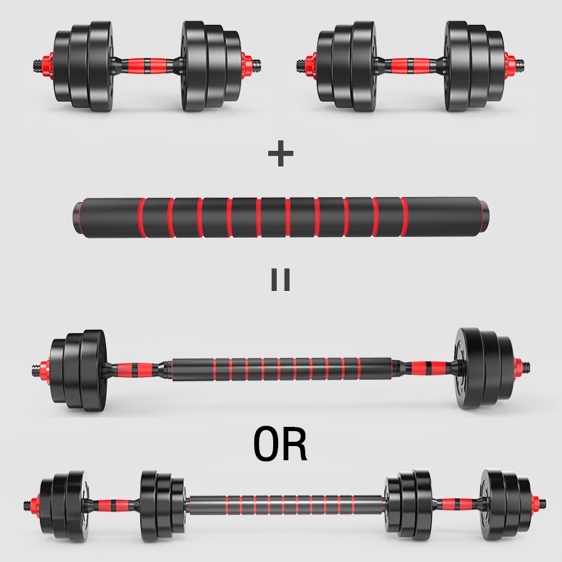 cacioo-ดัมเบล-โครเมี่ยม-ดัมเบล-20-kg-ดัมเบลปรับน้ำหนัก-dumbbell-อุปกรณ์ยกน้ำหนัก-อุปกรณ์ออกกำลังกาย-พร้อมข้อต่อ-30-เซน